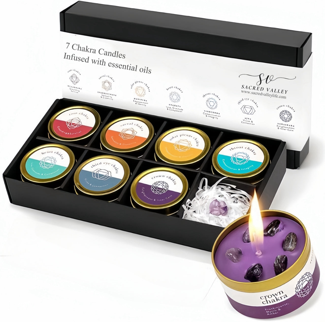 Sacred Seven Chakra Healing Candles