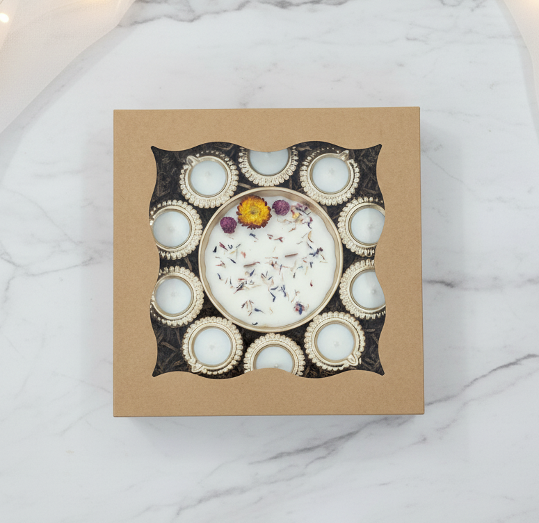 Diwali Urli Bowl Candles -Round