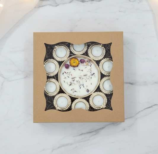 Diwali Urli Bowl Candles -Round